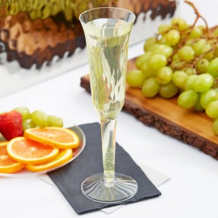 Fineline Flairware 2105 5 oz. Clear Plastic 2 Piece Champagne Flute - 120/Case Fineline Flairware 2105 5 oz. Clear Plastic 2 Piece Champagne Flute - 120/Case