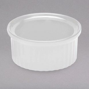 Elite Global Solutions R4 Melamine Ramekins 4 oz. White Fluted Melamine Ramekin - 6/Case Elite Global Solutions R4 Melamine Ramekins 4 oz. White Fluted Melamine Ramekin - 6/Case
