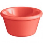 Acopa Foundations 4 oz. Orange Smooth Melamine Ramekin - 12/Case