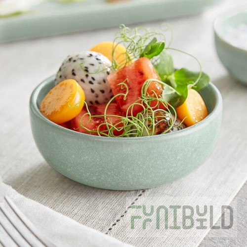 Acopa Pangea 4 oz. Harbor Blue Matte Porcelain Ramekin / Fruit Dish - 36/Case