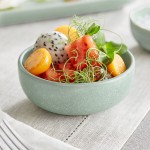 Acopa Pangea 4 oz. Harbor Blue Matte Porcelain Ramekin / Fruit Dish - 36/Case