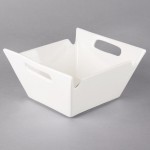 10 Strawberry Street WTR-10SQHNDLBWL Whittier 2.75 Qt. White Square Porcelain Bowl with Handles - 6/Case 10 Strawberry Street WTR-10SQHNDLBWL Whittier 2.75 Qt. White Square Porcelain Bowl with Handles - 6/Case