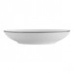 International Tableware Torino Bistro 40 oz. Black Band Porcelain Vegetable / Serving Bowl - 12/Case
