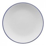 International Tableware Torino Bistro 40 oz. Black Band Porcelain Vegetable / Serving Bowl - 12/Case