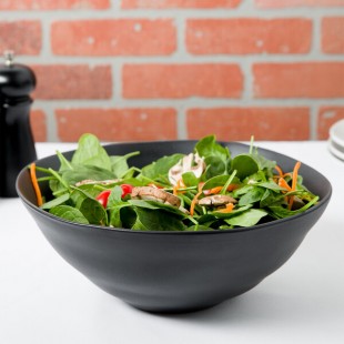 10 Strawberry Street RPPLE-BLKSRVBWL Matte Wave 80 oz. Black Serving Stoneware Bowl - 4/Case 10 Strawberry Street RPPLE-BLKSRVBWL Matte Wave 80 oz. Black Serving Stoneware Bowl - 4/Case