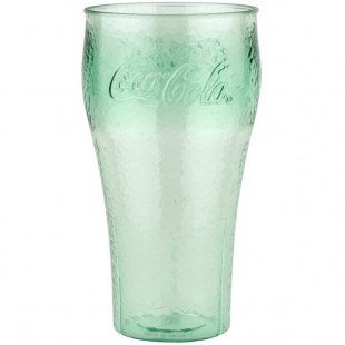GET 3324-JC Bell 24 oz. Jade Coca-Cola® Polycarbonate Pebbled Soda Glass - 72/Case