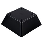 Vollrath V2220320 3.5 Qt. Black / White Large Square Melamine Bowl