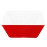 Vollrath V2220320 3.5 Qt. Black / White Large Square Melamine Bowl