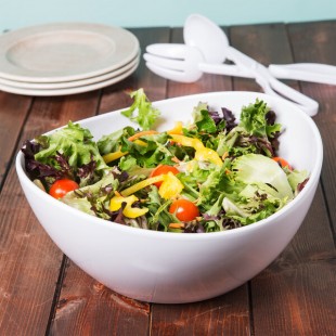 GET B-115-W Osslo 4 Qt. White Round Melamine Bowl - 3/Case