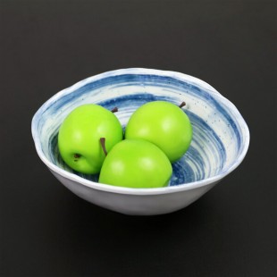 Elite Global Solutions D983OV Van Gogh Navy 49 oz. Oval Melamine Bowl - 6/Case