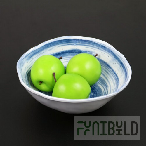 Elite Global Solutions D983OV Van Gogh Navy 49 oz. Oval Melamine Bowl - 6/Case