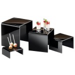 Cal-Mil 237 Black Acrylic Nesting Riser Set