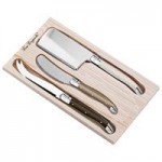 Lou Laguiole Tradition 4-Piece Butter Spreader Set with Wooden Box