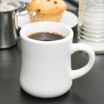 Acopa 12 oz. Customizable Ivory (American White) Victor Stoneware Coffee Mug - 36/Case Acopa 12 oz. Customizable Ivory (American White) Victor Stoneware Coffee Mug - 36/Case