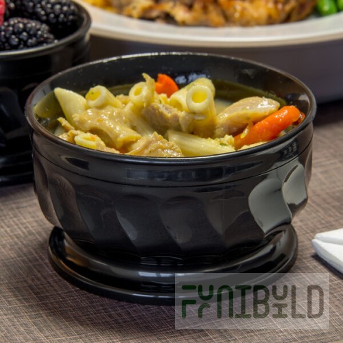 Dinex DX320003 Turnbury 5 oz. Onyx Insulated Bowl with Pedestal Base - 48/Case