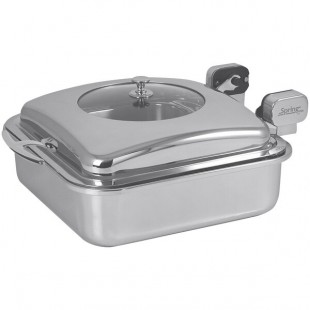 Spring USA Sauteuse Vision 6 Qt. Square Stainless Steel Induction Chafer with Glass Lid 2474-6 Spring USA Sauteuse Vision 6 Qt. Square Stainless Steel Induction Chafer with Glass Lid 2474-6