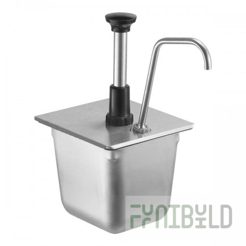 Server 86312 Stainless Steel 1 oz. Pump with Lid for 1/6 Size 6