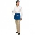 Chef Revival Royal Blue Poly-Cotton Customizable Waist Apron with 3 Pockets - 12