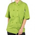 Uncommon Chef South Beach 0415 Unisex Black Customizable Short Sleeve Chef Coat - L