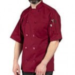 Uncommon Chef South Beach 0415 Unisex Black Customizable Short Sleeve Chef Coat - L