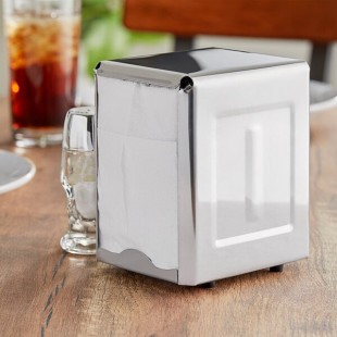 Choice Stainless Steel Low-Fold Napkin Dispenser