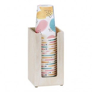 Cal-Mil Newport White-Washed Pine Wood Countertop Cup / Lid Organizer 22430-113