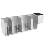 Vollrath CTL4 4-Slot Stainless Steel Wall Mount / Countertop Lid Holder with Straw Holder Vollrath CTL4 4-Slot Stainless Steel Wall Mount / Countertop Lid Holder with Straw Holder