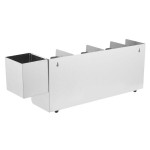 Vollrath CTL4 4-Slot Stainless Steel Wall Mount / Countertop Lid Holder with Straw Holder Vollrath CTL4 4-Slot Stainless Steel Wall Mount / Countertop Lid Holder with Straw Holder