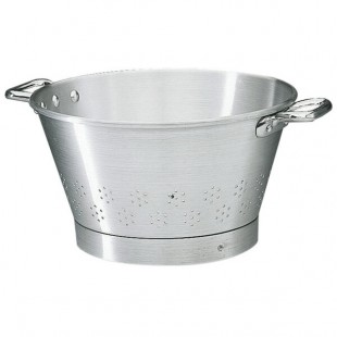 Matfer Bourgeat 529560 70.75 qt. Aluminum Conical Colander with Base and Handles Matfer Bourgeat 529560 70.75 qt. Aluminum Conical Colander with Base and Handles