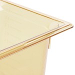 Vollrath 9028410 Super Pan® 1/2 Size Amber High Heat Plastic Food Pan - 8