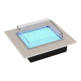 Bon Chef NX-12-SD-S-O Nexus Half Size Silver / Oak Seafood Display / Cold Drop-In Food Well - 120V, 200W Bon Chef NX-12-SD-S-O Nexus Half Size Silver / Oak Seafood Display / Cold Drop-In Food Well - 120V, 200W