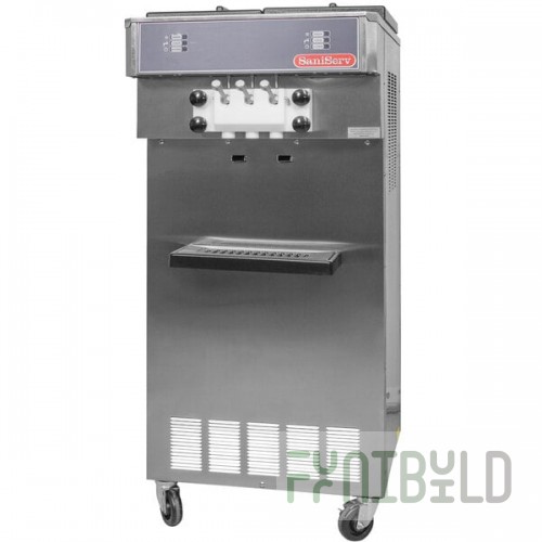 SaniServ 522 WATER Twist 34 Qt. Water Cooled Soft Serve Ice Cream Machine with 2 Hoppers - 208/230V