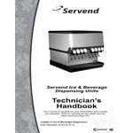 Servend 2706132 DI-2323 8 Valve Sanitary Lever Drop-In Beverage Dispenser with 80 lb. Ice Storage and Internal Carbonator