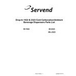 Servend 2706132 DI-2323 8 Valve Sanitary Lever Drop-In Beverage Dispenser with 80 lb. Ice Storage and Internal Carbonator