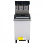 Servend 2706132 DI-2323 8 Valve Sanitary Lever Drop-In Beverage Dispenser with 80 lb. Ice Storage and Internal Carbonator