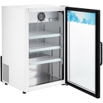 Avantco CRM-7-HC White Countertop Display Refrigerator with Swing Door - 4.1 Cu. Ft.