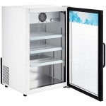 Avantco CRM-7-HC White Countertop Display Refrigerator with Swing Door - 4.1 Cu. Ft.