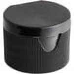 28/410 Black Unlined Flip Top Lid - 2,500/Case 28/410 Black Unlined Flip Top Lid - 2,500/Case