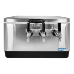 Coldbreak JOCK-3TR-SS54 Stainless Steel 3 Faucet 54 Qt. Insulated Jockey Box with Rear Inputs and 50 ft. Coils