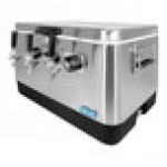 Coldbreak JOCK-3TR-SS54 Stainless Steel 3 Faucet 54 Qt. Insulated Jockey Box with Rear Inputs and 50 ft. Coils
