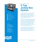 Coldbreak JOCK-3TR-SS54 Stainless Steel 3 Faucet 54 Qt. Insulated Jockey Box with Rear Inputs and 50 ft. Coils