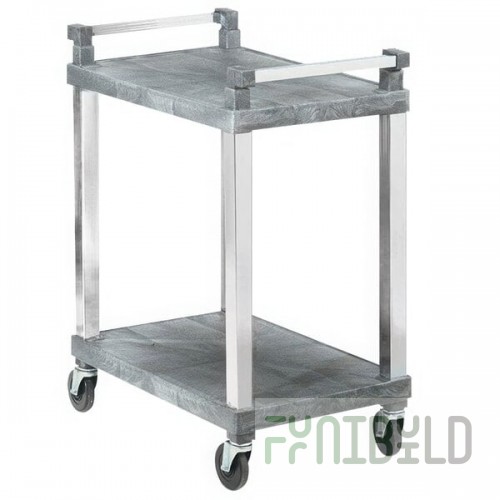Vollrath 97101 2 Shelf Utility Cart with Chrome Uprights - 200 lb. Capacity
