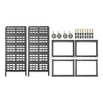 Cambro UPR1826F20 Camshelving® Ultimate 20 Pan End Load Bun / Sheet Pan Rack with Metal Casters - Unassembled
