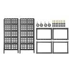 Cambro UPR1826F20 Camshelving® Ultimate 20 Pan End Load Bun / Sheet Pan Rack with Metal Casters - Unassembled