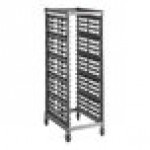 Cambro UPR1826F20 Camshelving® Ultimate 20 Pan End Load Bun / Sheet Pan Rack with Metal Casters - Unassembled
