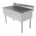 Advance Tabco 4-41-48D 400 Series 16-Gauge Type 430 Stainless Steel One Compartment Rear Deck Budget Sink - 24