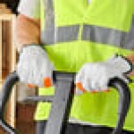 Cordova Standard Grain Cowhide Leather Driver's Gloves with Hi-Vis Orange Fingertips - Vendpacked - Extra Large