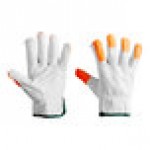 Cordova Standard Grain Cowhide Leather Driver's Gloves with Hi-Vis Orange Fingertips - Vendpacked - Extra Large