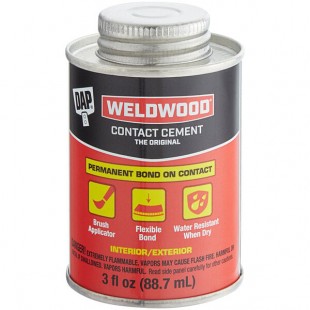 DAP Weldwood 3 oz. Tan Original Contact Cement Bottle 70798 00107 DAP Weldwood 3 oz. Tan Original Contact Cement Bottle 70798 00107