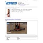 Wesco Industrial Products 1,000 lb. Standard Series Hydraulic Large Platform Stacker with 32